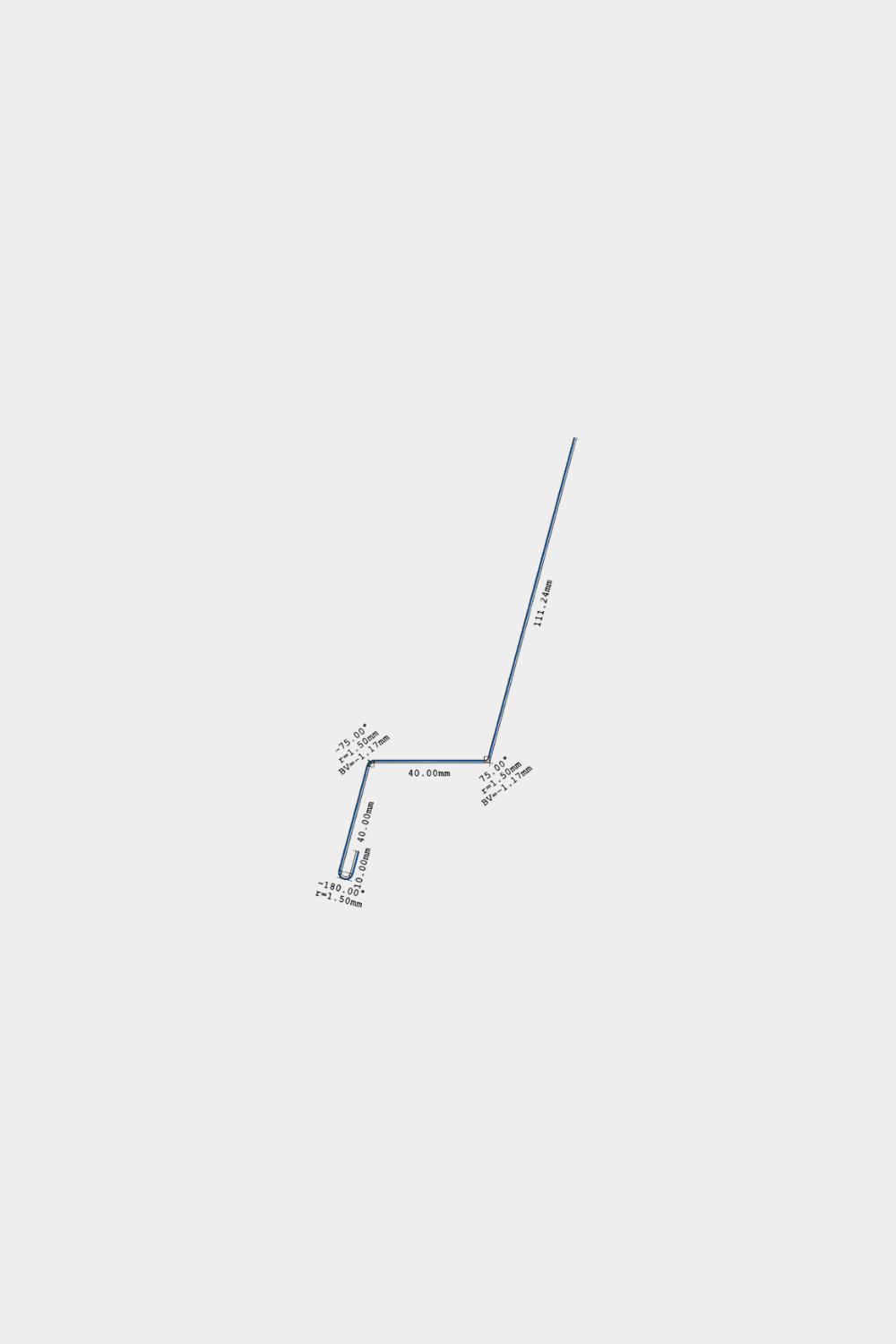 Technical drawing of an Aluwood facade slat profile with 40.00 mm and 111.24 mm dimensions marked.