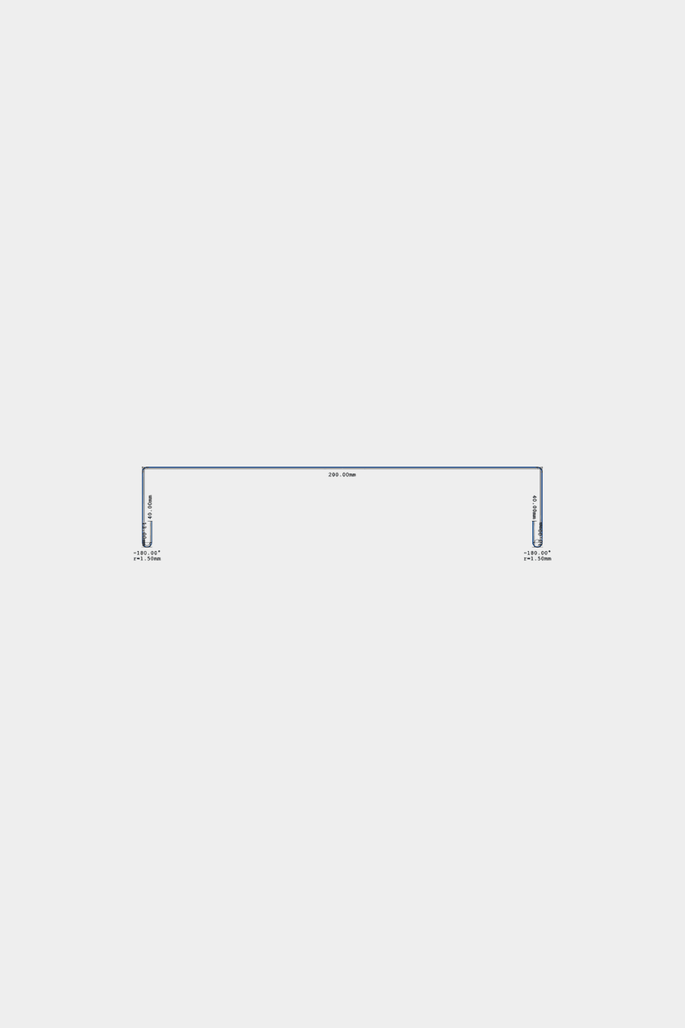 Technical drawing of Aluwood wall capping profile with 200.00 mm and 40.00 mm dimensions.